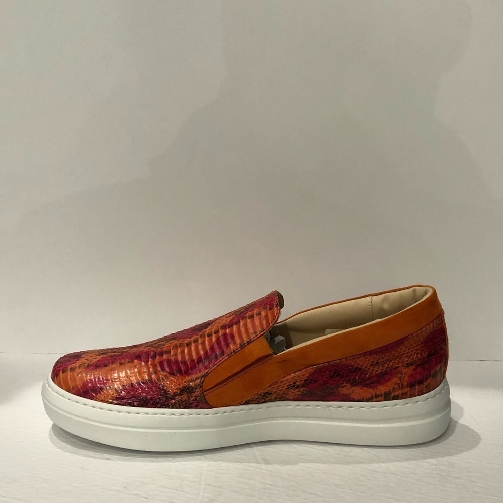 Fennix Italy shoes casual sneaker eel skin slip on - Picture 3 of 5